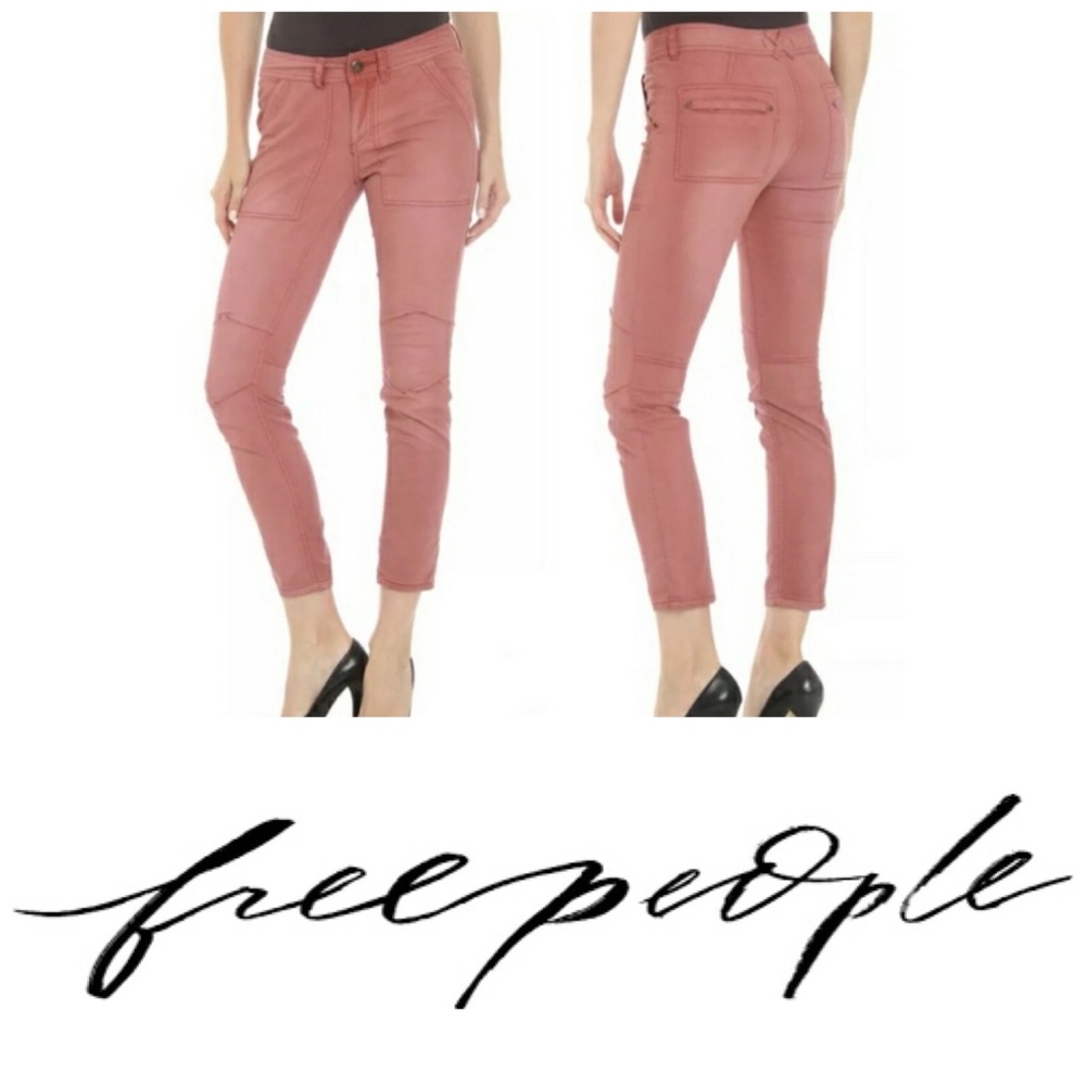 Free People Skinny Utility Moto Cargo Pants